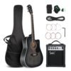 GLARRY Full Size 6 Strings Acoustic Electric Guitar Beginner Kit w/ 15W Amp, Cutaway 41 Inch Electric Acoustic Guitar w/Inbuilt Tuner, Bag, Strap, Picks, Strings, Basswood... GLARRY Full Size 6 Strings Acoustic Electric Guitar Beginner Kit w/ 15W Amp, Cutaway 41 Inch Electric Acoustic Guitar w/Inbuilt Tuner, Bag, Strap, Picks, Strings, Basswood...