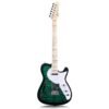Grote Electric Guitar Semi-Hollow Body Single F-Hole Printed Tele Style Guitar Full-Size Basswood with Canadian Maple neck Chrome Hardware (Green) Grote Electric Guitar Semi-Hollow Body Single F-Hole Printed Tele Style Guitar Full-Size Basswood with Canadian Maple neck Chrome Hardware (Green)
