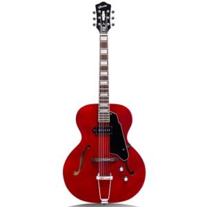 GROTE Jazz Electric Guitar Hollow Body Chrome Hardware P90 pickup (RED) GROTE Jazz Electric Guitar Hollow Body Chrome Hardware P90 pickup (RED)