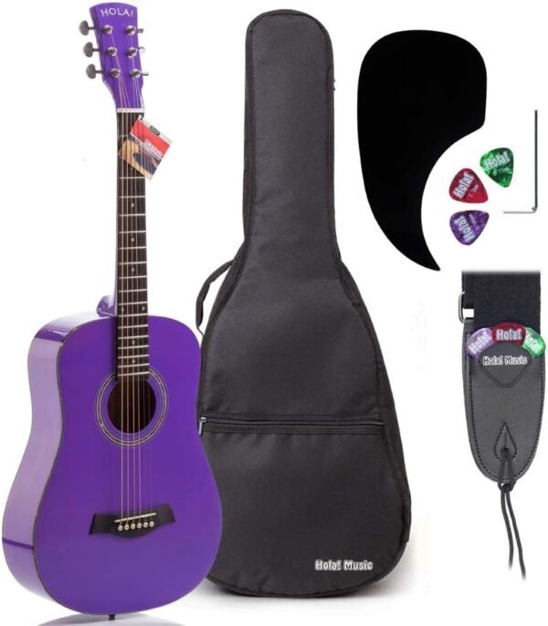 Hola! Music Acoustic Guitar Bundle for Beginners and Kids - 3/4 Size (36") Guitars - "Purple" Hola! Music Acoustic Guitar Bundle for Beginners and Kids - 3/4 Size (36") Guitars - "Purple"