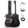 Kadence Acoustic Electric Guitar - Slowhand Premium Electric Acoustic Guitar (Black Spruce Top, Rosewood Fretboard) - Electro Acoustic Guitars with Strings, Cable, Pro Capo,... Kadence Acoustic Electric Guitar - Slowhand Premium Electric Acoustic Guitar (Black Spruce Top, Rosewood Fretboard) - Electro Acoustic Guitars with Strings, Cable, Pro Capo,...