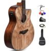 Kadence Electric Acoustic Guitar (Ash Wood) - Semi Acoustic Guitar with Pickup, Inbuilt Tuner, Capo, Strings, Picks, Strap, Cable and Padded bag - Electro Guitars for Beginners... Kadence Electric Acoustic Guitar (Ash Wood) - Semi Acoustic Guitar with Pickup, Inbuilt Tuner, Capo, Strings, Picks, Strap, Cable and Padded bag - Electro Guitars for Beginners...