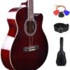 Kadence Frontier Acoustic Guitar - 40" Die cast Keys, Spruce Wood Finish (Brown) - Acoustic Guitar with Strings, Strap, Picks and Bag Kadence Frontier Acoustic Guitar - 40" Die cast Keys, Spruce Wood Finish (Brown) - Acoustic Guitar with Strings, Strap, Picks and Bag