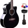 Kadence Frontier Series Acoustic Electric Guitar - Spruce Wood Finish Electric Acoustic Guitar (Black EQ) - Electro Acoustic Guitars with Strings, Strap, Pickup and Bag - Semi... Kadence Frontier Series Acoustic Electric Guitar - Spruce Wood Finish Electric Acoustic Guitar (Black EQ) - Electro Acoustic Guitars with Strings, Strap, Pickup and Bag - Semi...