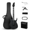 Ktaxon 39" Electric Guitar with 20Watt Amp, Full Size 170 Model Starter Guitar Kit for Beginners & Professional W/Bag, Strap, Upgrade Cable, Guitar Capo, Tremolo Arm - Matte Black Ktaxon 39" Electric Guitar with 20Watt Amp, Full Size 170 Model Starter Guitar Kit for Beginners & Professional W/Bag, Strap, Upgrade Cable, Guitar Capo, Tremolo Arm - Matte Black