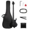 Ktaxon Electric Bass Guitar Full Size Flame Design Bass Set with 20 Watt Amplifier, Portable Bass Bag, Superior Amp Wire, Adjustable Guitar Strap, Plectrum, Wrench Tool(Matte... Ktaxon Electric Bass Guitar Full Size Flame Design Bass Set with 20 Watt Amplifier, Portable Bass Bag, Superior Amp Wire, Adjustable Guitar Strap, Plectrum, Wrench Tool(Matte...