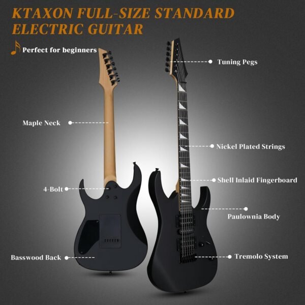 Ktaxon Electric Guitar Kit Review Full Size 39 Inch Matte Black Starter Set Ktaxon Electric Guitar Kit Review Full Size 39 Inch Matte Black Starter Set