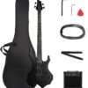 Ktaxon Full Size Electric Bass Guitar Review with Amp and Flame Design Features Ktaxon Full Size Electric Bass Guitar Review with Amp and Flame Design Features