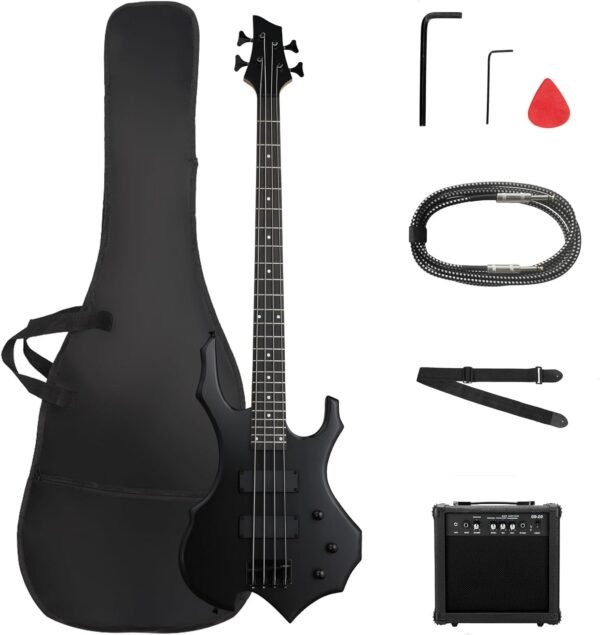Ktaxon Full Size Electric Bass Guitar Review with Amp and Flame Design Features Ktaxon Full Size Electric Bass Guitar Review with Amp and Flame Design Features