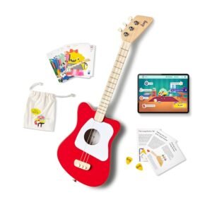 Loog Mini Acoustic kids Guitar for Beginners 3-strings Ages 3+ Learning app and lessons included Red Loog Mini Acoustic kids Guitar for Beginners 3-strings Ages 3+ Learning app and lessons included Red