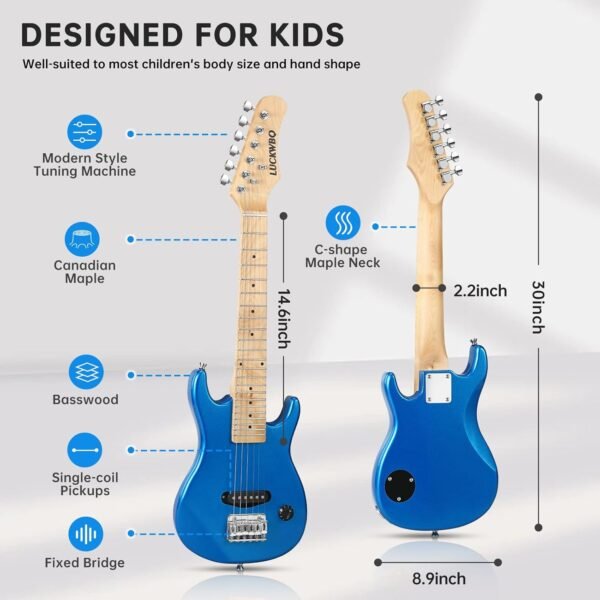 LUCKWBQ 30 Inch Kids Electric Guitar Kit Review Perfect Starter Set for Beginners LUCKWBQ 30 Inch Kids Electric Guitar Kit Review Perfect Starter Set for Beginners