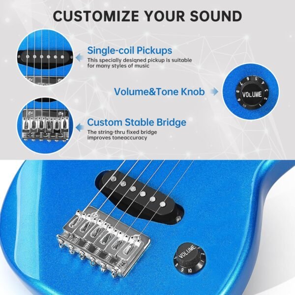LUCKWBQ 30 Inch Kids Electric Guitar Kit Review Perfect Starter Set for Beginners LUCKWBQ 30 Inch Kids Electric Guitar Kit Review Perfect Starter Set for Beginners