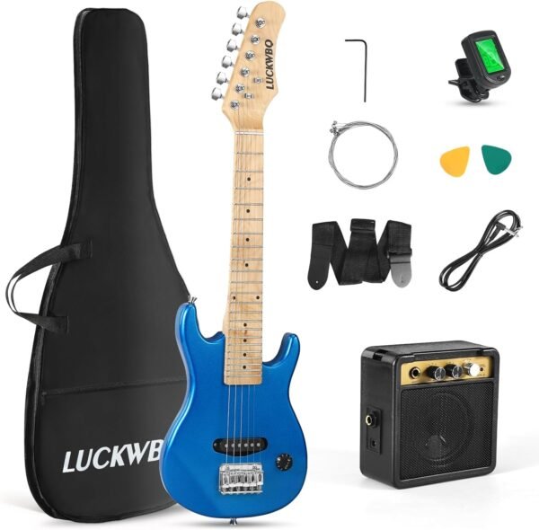 LUCKWBQ 30 Inch Kids Electric Guitar Kit Review Perfect Starter Set for Beginners LUCKWBQ 30 Inch Kids Electric Guitar Kit Review Perfect Starter Set for Beginners