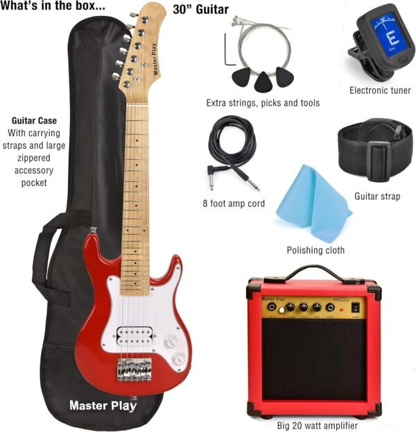 Master Play 30 Inch Electric Guitar Beginner Kit Review with Amp and Accessories Master Play 30 Inch Electric Guitar Beginner Kit Review with Amp and Accessories