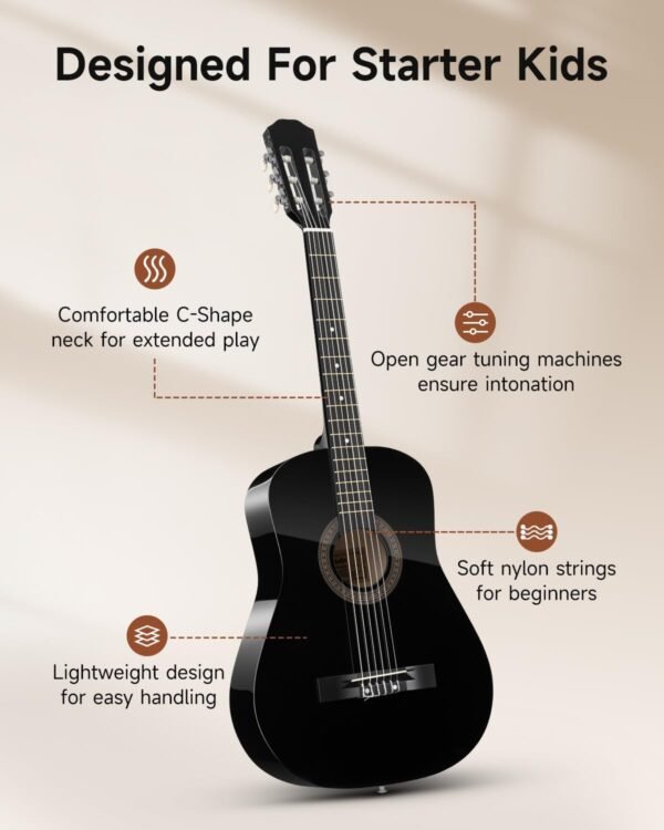 Moukey 38 Inch Acoustic Guitar Review Best Beginner Kit with Nylon Strings Moukey 38 Inch Acoustic Guitar Review Best Beginner Kit with Nylon Strings