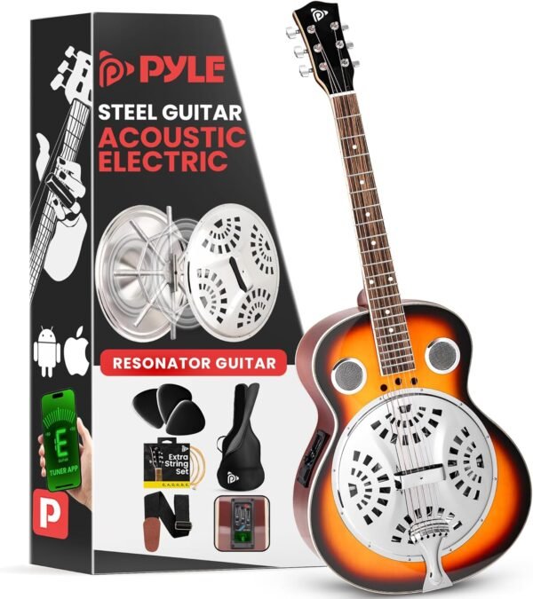 Pyle Acoustic Electric Guitar PGA500BR Review Full Size Resonator with Built-In Preamp Pyle Acoustic Electric Guitar PGA500BR Review Full Size Resonator with Built-In Preamp
