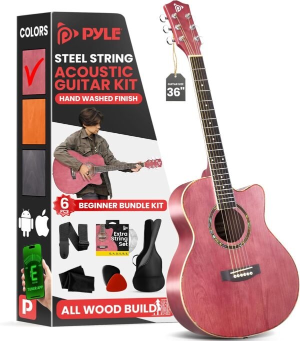 Pyle Acoustic Guitar Kit Review Best 36 Inch Junior Size Beginner Set Deep Ruby Pyle Acoustic Guitar Kit Review Best 36 Inch Junior Size Beginner Set Deep Ruby