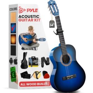 Pyle Beginner Acoustic Guitar Kit, 1/2 Junior Size All Wood Build Nylon String Instrument with Capo, Strap, Extra String Set, Gig Bag, Guitars for Beginners Adults Youth, 34"... Pyle Beginner Acoustic Guitar Kit, 1/2 Junior Size All Wood Build Nylon String Instrument with Capo, Strap, Extra String Set, Gig Bag, Guitars for Beginners Adults Youth, 34"...