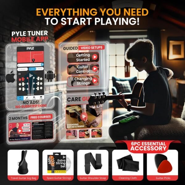 Pyle PGACLS30 Acoustic Guitar Kit Review Best Beginner Junior Scale 30 Inch Pyle PGACLS30 Acoustic Guitar Kit Review Best Beginner Junior Scale 30 Inch
