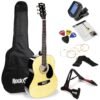 RockJam Acoustic Guitar Superkit Includes Stand, Gig Bag, Tuner, Picks, Plectrum Holder, Spare Strings & Online Lessons 6 Pack, Right, Natural, Full (RJW-101-N-PK) RockJam Acoustic Guitar Superkit Includes Stand, Gig Bag, Tuner, Picks, Plectrum Holder, Spare Strings & Online Lessons 6 Pack, Right, Natural, Full (RJW-101-N-PK)