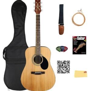 S35 Dreadnought Acoustic Guitar - Natural Bundle with Gig Bag, Strap, Strings, Picks, Instructional Book, Austin Bazaar Instructional Video, and Polishing Cloth S35 Dreadnought Acoustic Guitar - Natural Bundle with Gig Bag, Strap, Strings, Picks, Instructional Book, Austin Bazaar Instructional Video, and Polishing Cloth