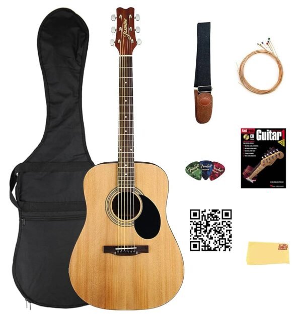 S35 Dreadnought Acoustic Guitar - Natural Bundle with Gig Bag, Strap, Strings, Picks, Instructional Book, Austin Bazaar Instructional Video, and Polishing Cloth S35 Dreadnought Acoustic Guitar - Natural Bundle with Gig Bag, Strap, Strings, Picks, Instructional Book, Austin Bazaar Instructional Video, and Polishing Cloth