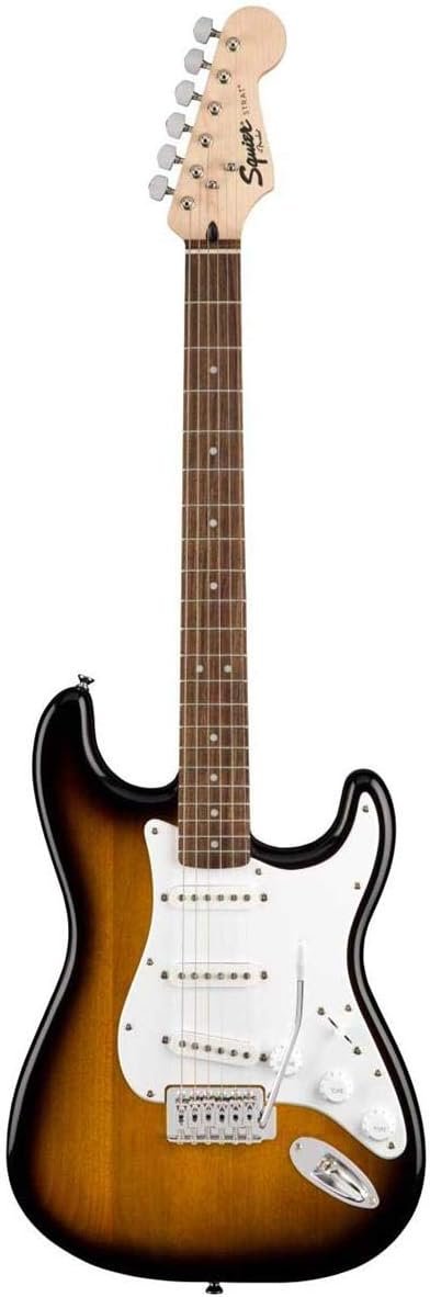 Squier Stratocaster Electric Guitar Pack, with 2-Year Warranty, Brown Sunburst, with Gig Bag, Frontman 10G, and accessories Squier Stratocaster Electric Guitar Pack, with 2-Year Warranty, Brown Sunburst, with Gig Bag, Frontman 10G, and accessories