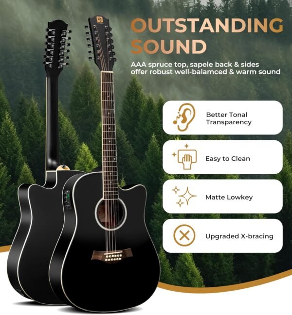 Vangoa 12 String Acoustic Electric Guitar Review Best Sound and Playability for Beginners Vangoa 12 String Acoustic Electric Guitar Review Best Sound and Playability for Beginners