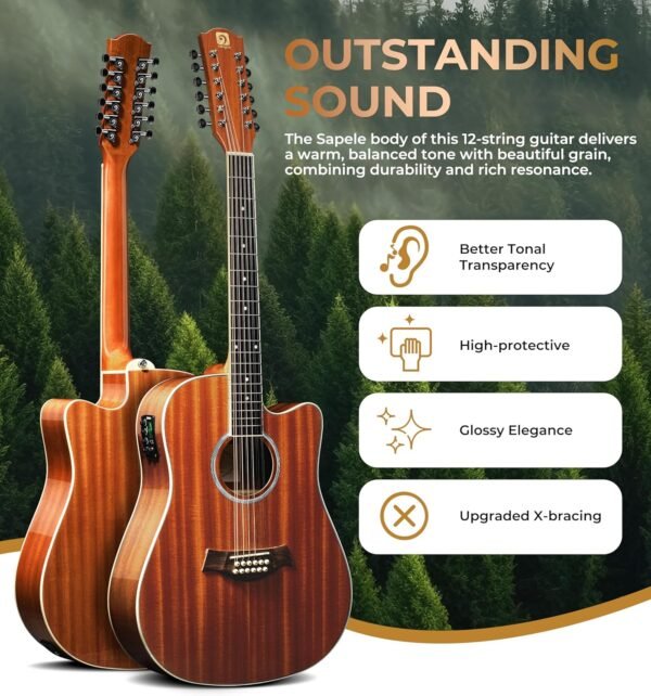 Vangoa 12 String Acoustic Electric Guitar Review Perfect for Beginners and Beyond Vangoa 12 String Acoustic Electric Guitar Review Perfect for Beginners and Beyond