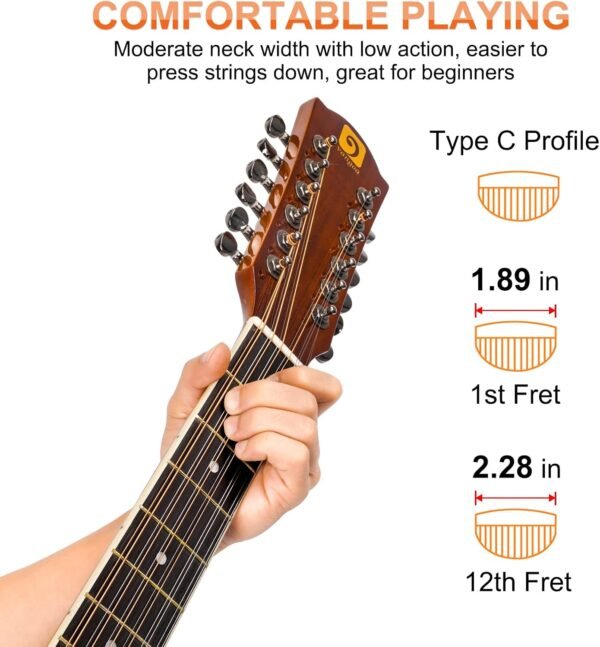 Vangoa 12 String Acoustic Guitar Review Full Size Spruce Top Rich Tone Experience Vangoa 12 String Acoustic Guitar Review Full Size Spruce Top Rich Tone Experience