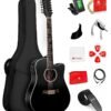 Vangoa 12 String Guitar Acoustic Electric, Upgraded Guitar 12 Strings Bundle for Beginner Intermediate Adults Teens, Guitarra de 12 Cuerdas, Spruce Top Bone Nut, Black, Matte Vangoa 12 String Guitar Acoustic Electric, Upgraded Guitar 12 Strings Bundle for Beginner Intermediate Adults Teens, Guitarra de 12 Cuerdas, Spruce Top Bone Nut, Black, Matte