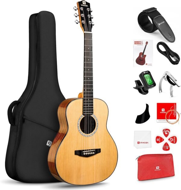 Vangoa 3/4 Acoustic Guitar Kit Review Best Beginner Bundle with Spruce Top and Tuner Vangoa 3/4 Acoustic Guitar Kit Review Best Beginner Bundle with Spruce Top and Tuner