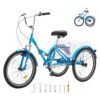 VEVOR Folding Adult Tricycle, 24-Inch Adult Folding Trikes, Carbon Steel 3 Wheel Cruiser Bike with Large Basket & Adjustable Seat, Shopping Picnic Foldable Tricycles for Women,... VEVOR Folding Adult Tricycle, 24-Inch Adult Folding Trikes, Carbon Steel 3 Wheel Cruiser Bike with Large Basket & Adjustable Seat, Shopping Picnic Foldable Tricycles for Women,...