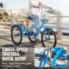 VEVOR Folding Adult Tricycle Review Durable Carbon Steel 24-Inch 3 Wheel Cruiser VEVOR Folding Adult Tricycle Review Durable Carbon Steel 24-Inch 3 Wheel Cruiser