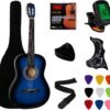 YMC 38 Inch Acoustic Guitar Starter Kit Blue Complete Beginner Review YMC 38 Inch Acoustic Guitar Starter Kit Blue Complete Beginner Review